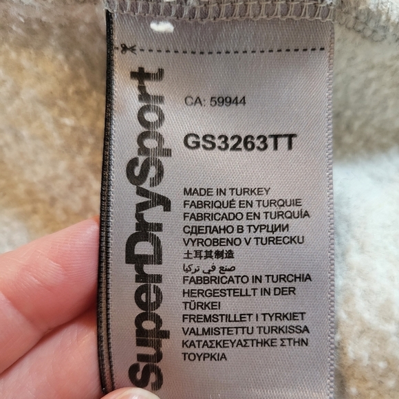 SuperDry Women's US 6 Japan Edition Tokyo Over-sized Long-line Gray Sweat Shirt - Picture 8 of 12